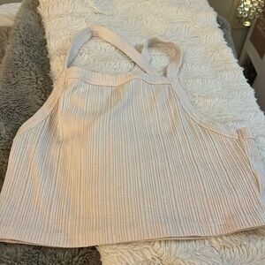 CREAM AMERICAN EAGLE CROP TOP!!